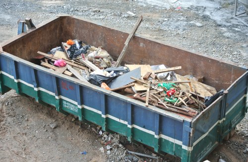 Enclosed skip for hire in Osterley
