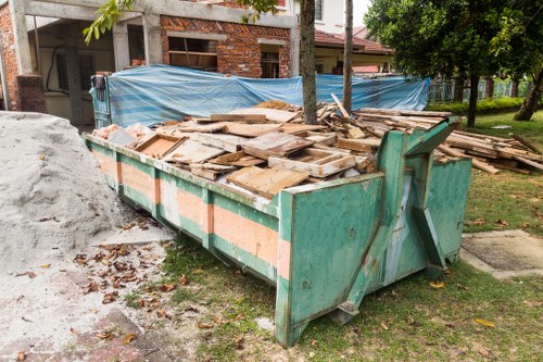 Easy placement of a skip on a construction site in Osterley